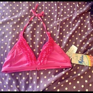 NWT SIZE 16 MALIBU KIDS RUFFLED BIKINI TOP